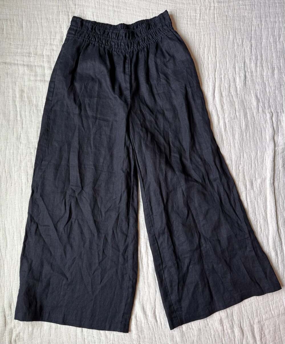 Anthropologie Somerset Linen Wide Leg Pant